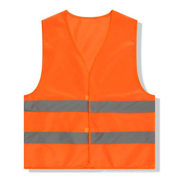 High Quality Security Safety Zip Vest Reflective Fluorescent Vest